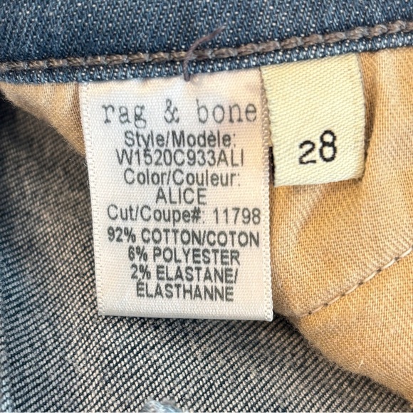 Rag & Bone Jean Skinny Woman’s Size 28 - Picture 7 of 14